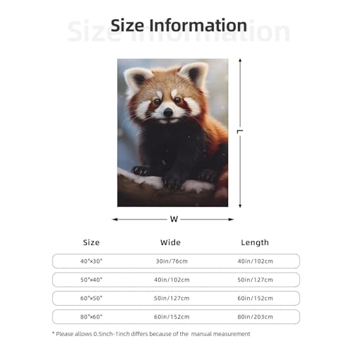 Couverture panda rouge 152x127cm plaid canapé jeté de lit doux - 7