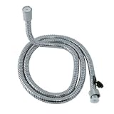 Flexible de douche inox chrome avec joint simple agrafage 1,75ml de Roca.