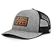 Our True God Faith Over Fear Leather Patch Back Mesh Hat Baseball Cap for Men Breathable Mesh Back Adjustable Snapback Strap (Heather Front/Black Mesh)