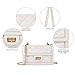 SG SUGU Small Quilted Crossbody Bag, Trendy Designer Shoulder Bag, Phone Wallet Purse for Women (White)