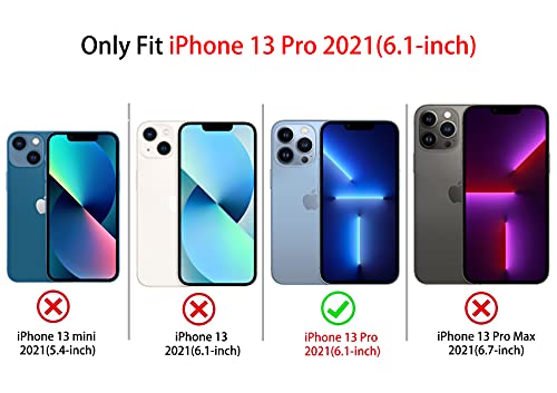 NITITOP Compatible with iPhone 13 Pro Case Cute Striped Design Aesthetic for Women Girls Full Camera Slim TPU Shockproof More Protective Cover - Blue - Image 2