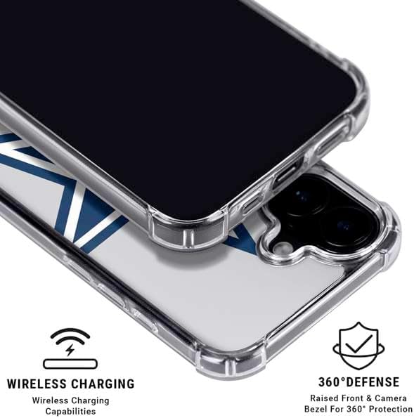Skinit Clear Phone Case Compatible with iPhone 17 - Officially Licensed NFL Dallas Cowboys Large Logo Design