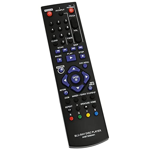 VINABTY AKB73095401 Replacement Remote Control fit for LG Blu-ray Player BD551-N BD551-P BD651D-N BD651-N BD550 BD555C BD570 BD560C BD555 BD611 BD620C BD630 BD630C BD640 BD640C - Image 2