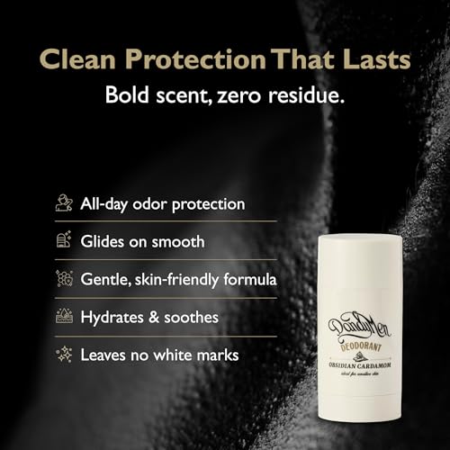Image of Natural Deodorant for Men - Extra Strength Odor Protection, Aluminum Free & Paraben Free - 2.6 oz, Obsidian Cardamom