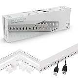 FÁCIL INSTALACIÓN ✓ Cada canaleta para cables está equipada con una potente cinta adhesiva, por lo que es posible un montaje rápido y duradero bajo los tableros de las mesas o en vertical en los armarios También se incluyen tornillos y tacos