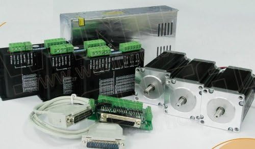 Gowe 3 Axis Nema23 Stepper Motor 270oz,3A,57BYGH627 & 4.2A/50V DQ542MA CNC driver Foam Mill 3D Printer