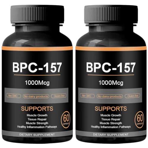 Ysoibva 2PCS Potent BPC-157, 1000Mcg Dietary Supplement Capsules, 120 Count Non-GMO Gluten Free Dairy. Supports Muscle Growth Tissue Repair Digestive Health & Overall Body Wellbeing.