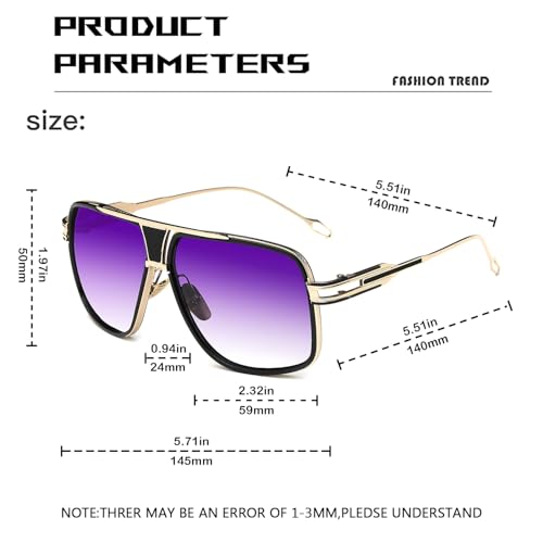 Image of Aviator Sunglasses for Men Retro Fashion Gold Oversized 70s shades | Disco Party Casual Lentes De Sol Hombre Large Big Designer 70s Outfits Sun Glasses Cool Metal Vintage Stylish Tinted Eyewear