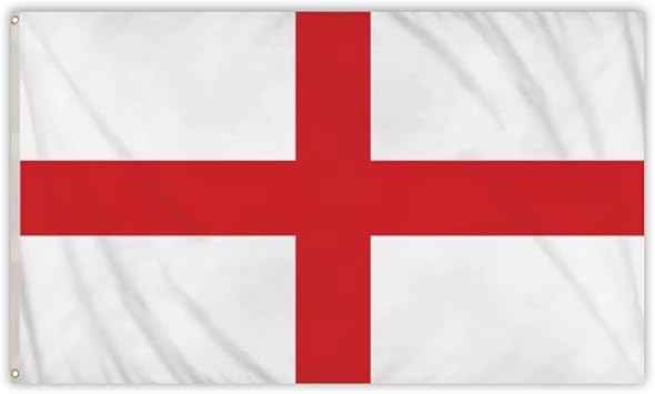 Large England Flag 5x3 FT Heavy-Duty St George s Cross Nylon Banner with Metal Eyelets Double-Stitched St George s Cross for Sports, Events & Outdoor Display Made in Britain