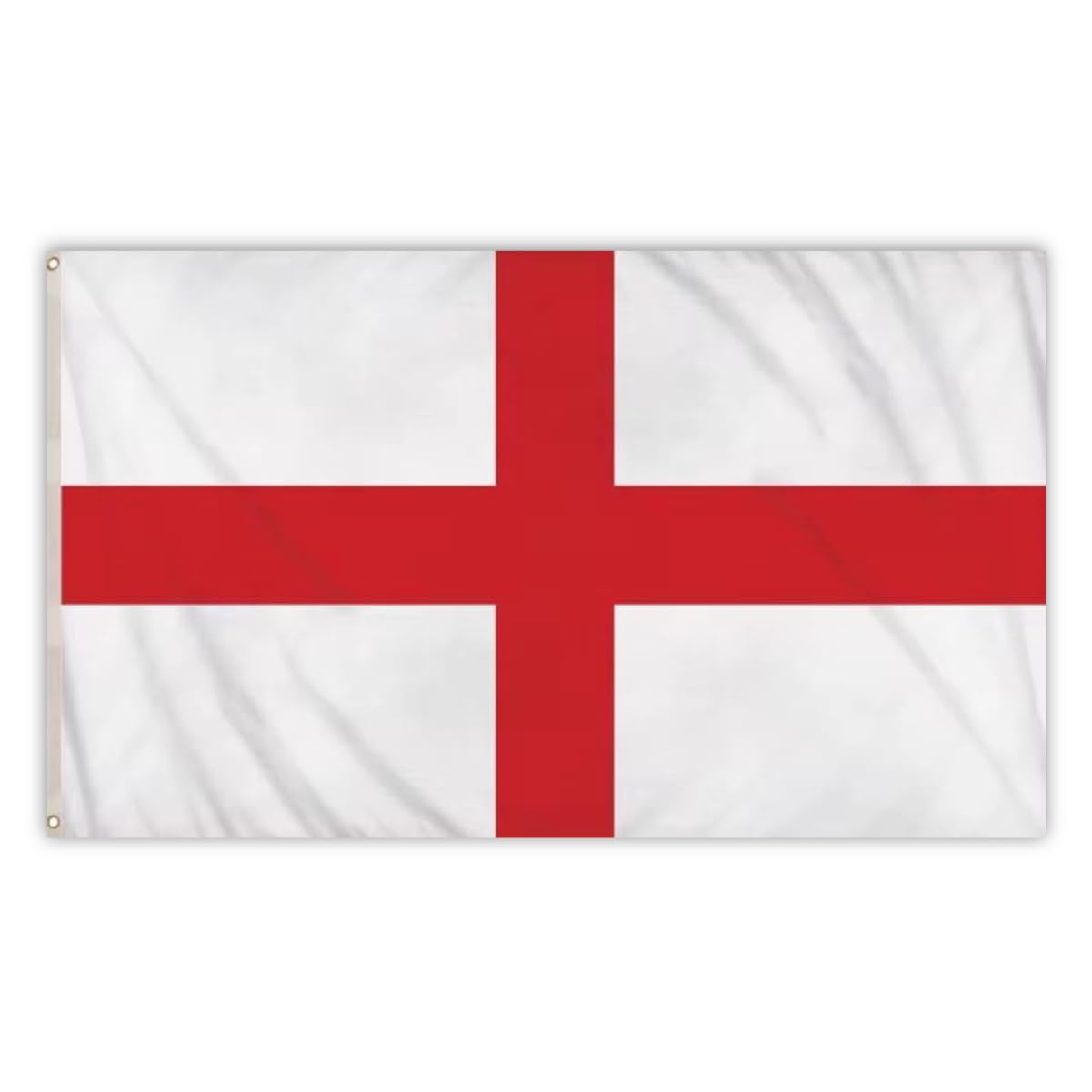 Large England Flag 5x3 FT Heavy-Duty St George’s Cross Nylon Banner with Metal Eyelets Double-Stitched St George’s Cross for Sports, Events & Outdoor Display Made in Britain