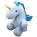 VineCrown Doux Peluche Licorne Oreiller Animal Pegasus Peluches Bébé Enfants Doudou Cadeaux Décorations Coussin de Siege/Chaise (40cm, Bleu)