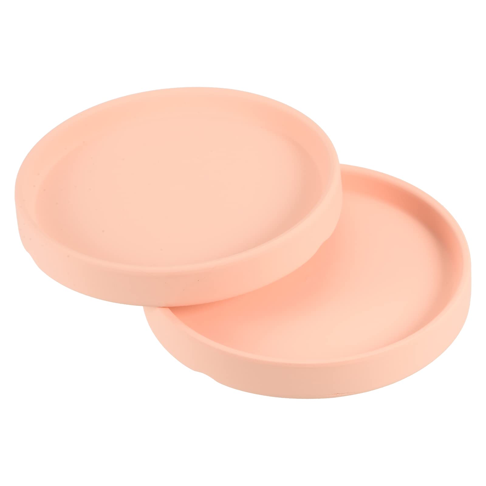 PATIKIL Plant Pot Saucers 4.5 Inch, 2 Pack Ceramic Round Flower Drip Tray for Indoor Outdoor, Pink