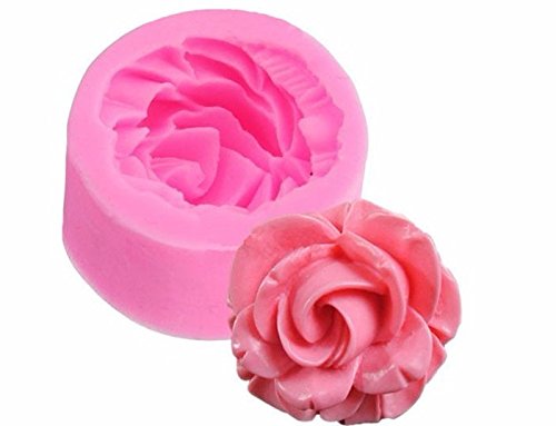 3D Rose Flower Fondant Silicone Mold Baking Cake Cookies Form Chocolate Soap Sugar Craft