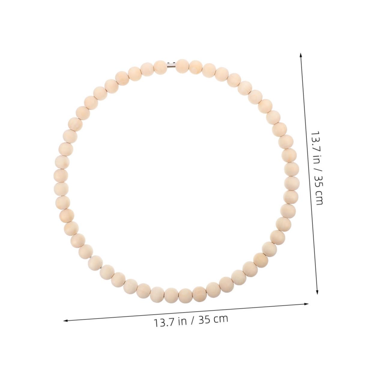 Holibanna 2pcs Wooden Bead Wreath Base Creative DIY Crafts Garland for Holiday Party and Everyday Home Decorations Sturdy Hoop Wall Hangings for Bedroom and Living Spaces