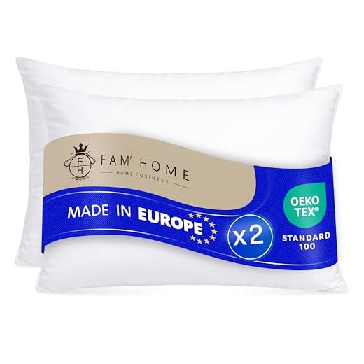 FAM Home Kissen 50x70 2er Set Weiches Mikrofaser - Kopfkissen 50x70 Allergiker mit Optimaler Stütze für Nacken und Kopf - Innenkissen Atmungsaktiv Feuchtigkeitsregulierend Antibakteriell