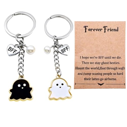 Sanfylikus Funny Halloween Ghost Keychain – Cute Spooky Keyring Gifts
