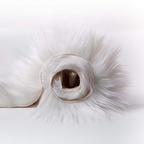 Ashler Faux Fur Rug, Fluffy Shaggy Area Rug Ultra Soft 4 X 4 Feet Square Fur Rug White Fuzzy Rug Machine Washable Shag Rug, Nursery Decor Throw Rugs For Bedroom, Kids Room, Living Room #TOP7