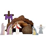 Weihnachtskrippen-Set aus Holz, rustikale religiöse Dekoration, handgefertigte Szenenfiguren für den Innenbereich, Tischdekoration, Urlaubsdekoration, Zuhause, Kirche, Familientreffen, traditionelle