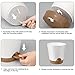 YNNICO Indoor Self Watering Planters with Drainage Holes and Saucers, 8, 7, 6.5, 6, 5.5, 5 Inches, White, 6 Pots