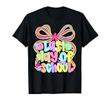 Coquette Bow Funny Happy Last Day of School Teacher Student T-Shirt