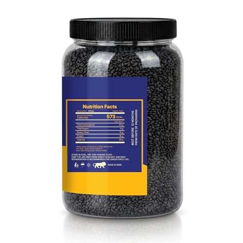 Image of LILA DRY FRUITS Kali Til 200 Grams Black Sesame Seeds | Premium Raw Kaali Till Seed for Cooking, Baking, Salad Toppings & Daily Healthy Eating Perfect for Laddu, Tilkut, Chikki and Kitchen Use