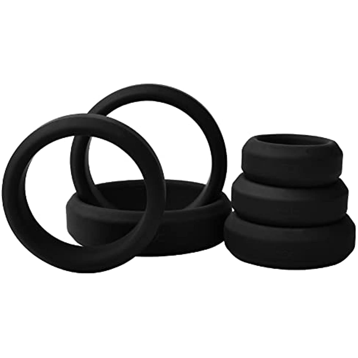 6 Anello di pressione nero Accessori da ginnastica per uomo Anello di silicone nero per uomo