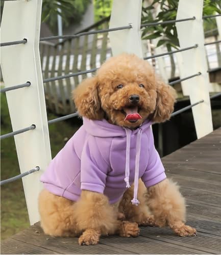Selena Dog Hoodies Kawaii Frog Costumes Sweatshirt Cute Puppy Clothes Outfits Pet Apparel (X-Small,Purple)