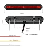 evermotor 6-58 V tylne światło motocykla, E24, dopuszczenie StVZO do roweru elektrycznego, uniwersalne tylne światło motocykla LED, kabel 1200 mm, do tylnego bagażnika 50/80 mm