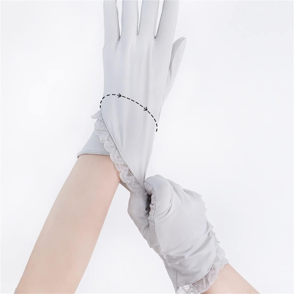 Driving and Cycling Outdoor Sports Sunshade Touch Screen Women's Ice Silk Season Thin Gloves