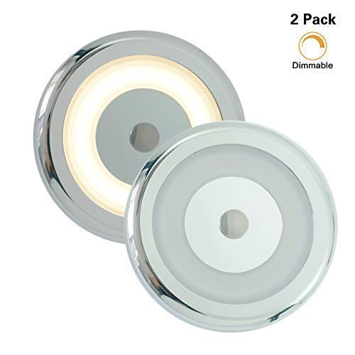 THALASSA 2Pk 12V RV Ceiling LED Dimmer Switch - 3W 2800K Warm White Waterproof Light, Surface Mounted, Can be Used in Caravan, on Yachts, as an Interior Lamp at Home and in The Office