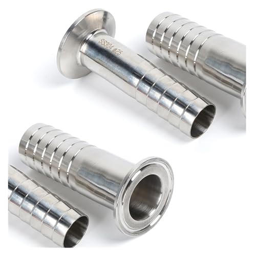 Conector de manguera SS304 con adaptador de abrazadera triple larga K50.5 para fluidos 8