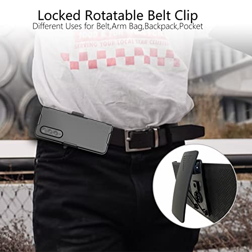 Ailiber Galaxy Z Fold3 5G Case, Galaxy Z Fold 3 5G Holster With Screen Protector, Swivel Belt Clip, Kickstand Holder Combo Cover, Slim Shockproof Shell Slide Pouch Phone Case For Samsung Z Fold3-Black #TOP3