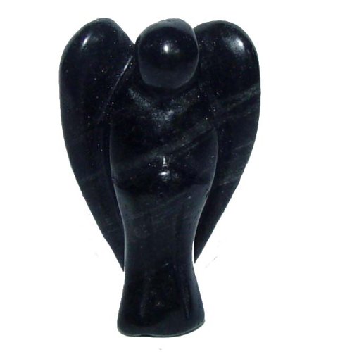Schwarze Engel Figuren 16 Obsidian schwarz Engel Figur Mini Schutzengel ca. 22 x 33 mm...