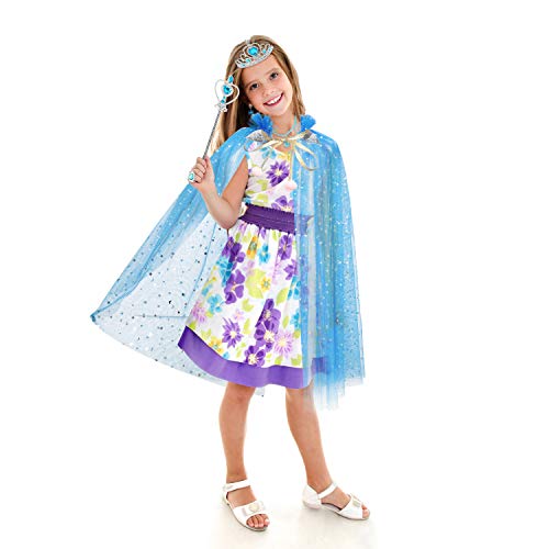 Fedio princess cape set 7 pieces girls princess cloak with tiara crown, wand for little girls dress up 2 Fedio princess cape set 7 pieces girls princess cloak with tiara crown, wand for little girls dress up - image 3