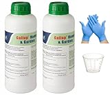 Twin Pack Super Strength Gallup Home & Garden Glyphosate Weedkiller, Gallup weed killer, 1L + Free Measuring cups 30ml, Pack of 2 x 1 Litre bottles