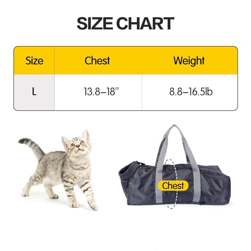 JISADER Saco de banho para gatos, saco de viagem para gatos, saco de banho para gatos para limpeza e