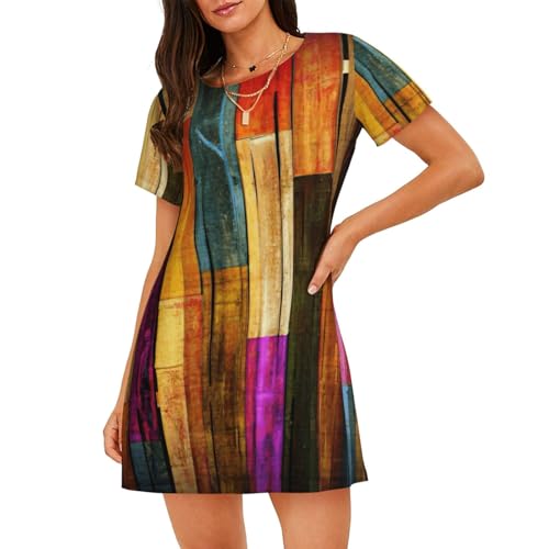 Chemise de nuit respirante anti-transpiration à manches courtes