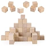 Mide 2 x 2 x 2 cm, cada cubos madera es liviano y adecuado para una variedad de proyectos.