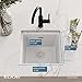 Elkay Quartz Classic ELG1616WH0 White Single Bowl Dual Mount Bar Sink