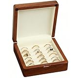 天然木製 リングケース｜ウォールナット材 指輪・ピアス収納ボックス 旅行用コンパクトサイズ 職人手作り 木目美 ギフト対応（母の日・バレンタイン）