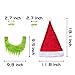 Q1nopo 3PCS Monster Cosplay with Furry Beard for Adults, Kids' Santa Hat with Beard, Monster Hat with Eyebrows for Christmas Party, Furry Green Costume