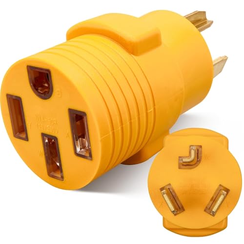 MECMO NEMA 10-30P to 14-50R Temporary EV Adapter 24Amp Charger Plug for Tesla Model 3 Y S X 3-Prong Old Dryer Socket to EV Charging Use Only Non-grounding Plug Not for Any RV/Dryer