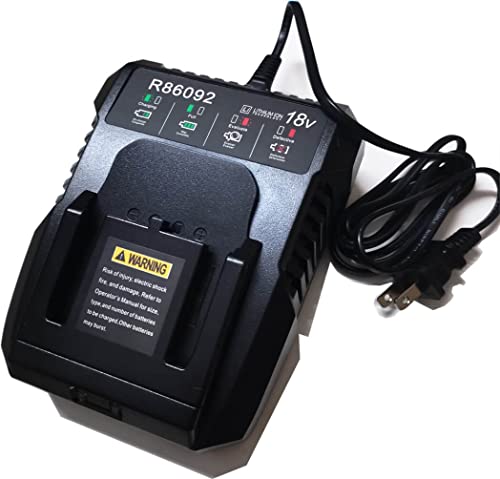 ANOITD 18 Volt Dual Chemistry Battery Charger R86091 R86092 Replacement for Ridgid 18V NiCad or Lithium Ion Battery R840085 R840086 R840087 R840083 R840089 and More