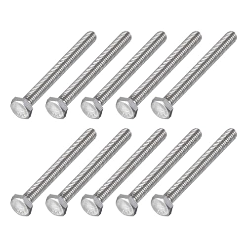 Image of METALLIXITY Hex Head Bolts (1 /4-20 x 3) 20Pcs, 304 Stainless Steel 18-8, Fully Threaded, External Hex Drive, Plain Finish, Hex Head Screw Bolt, Silver