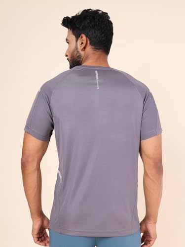 Image of Rupa Colors Mens PLAYSURE Dry FIT Raglan Sleeve Round Neck Activewear T-Shirt | 100% Polyester Fabric | Reflective Logo | Regular Fit