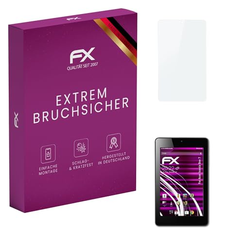 atFoliX Glasfolie kompatibel mit Acer Iconia One 7 Bildschirmfolie, 9H Hybrid-Glass FX Schutzpanzer Folie