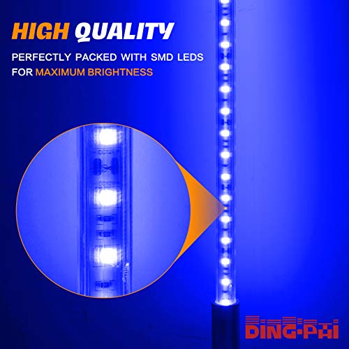 4ft LED Light Whip, AAIWA LED Whip Lights for ATV UTV LED Whip Light, Blue Light Antenna Whips for RZR Polaris Off-Road Sand Dune Buggy 4x4