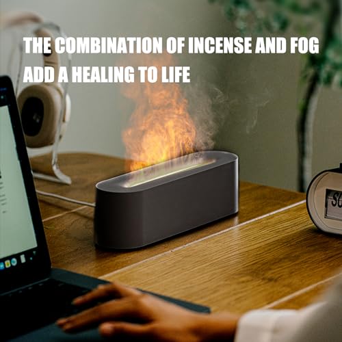 Flame Upgrade 7 Colour Lights Essential Oil Aromatherapy Electric Aroma Diffuser, Waterless Auto-Off for Home Office Room, Black - Image 4