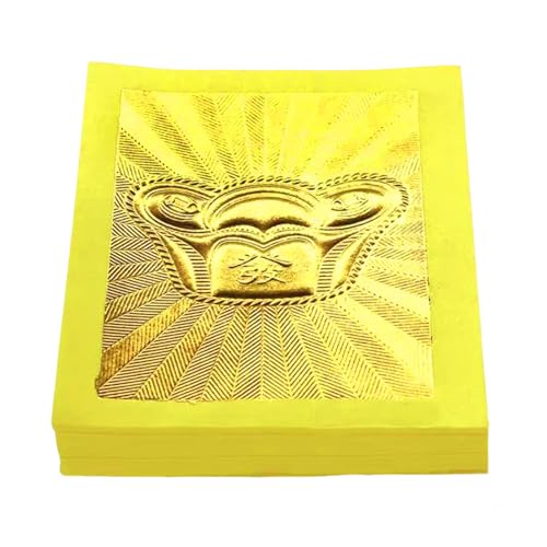 FEOEDY Pack of 100 Gold Foil Chinese Joss Paper to