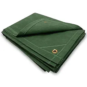Heavy Duty Waterptoof Tarpaulin Heavy Duty Canvas Tarpaulin, 650 GSM (6 x 3 ft, Green